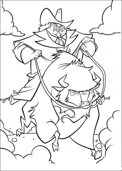 Alameda Slim, a cattle rustler coloring page image
