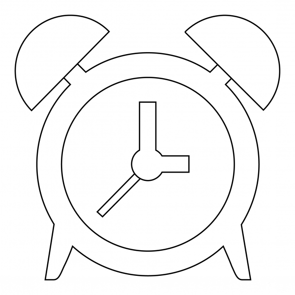 Alarm Clock coloring page image