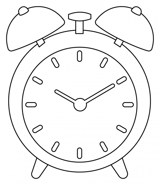 Alarm Clock Emoji coloring page - ColouringPages