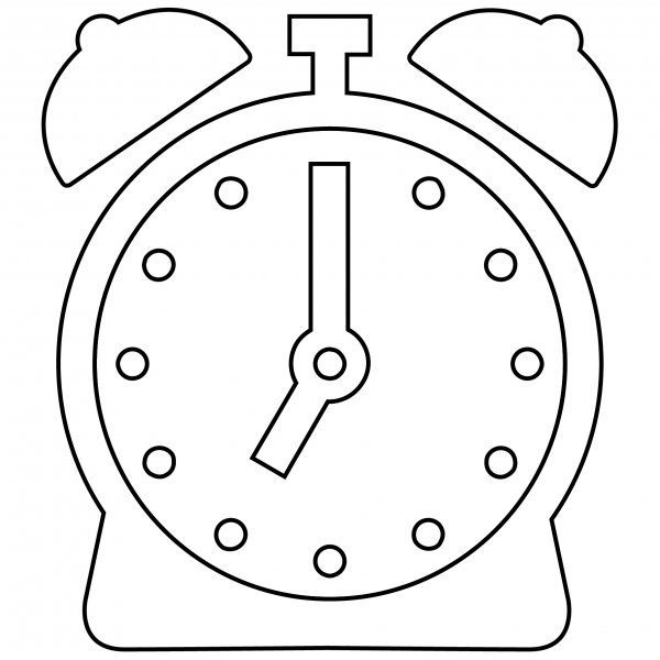 Alarm Clock Emoji coloring page image