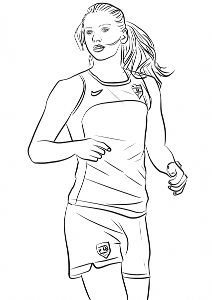 Alex Morgan coloring page image