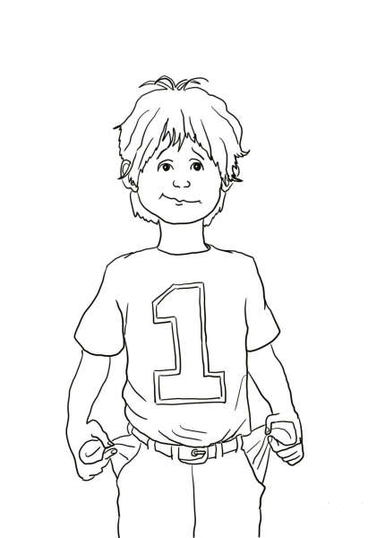 Alexander and the Terrible Horrible no Good Very Bad Day coloring page image