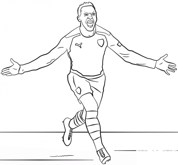 Alexis SÃ¡nchez coloring page image