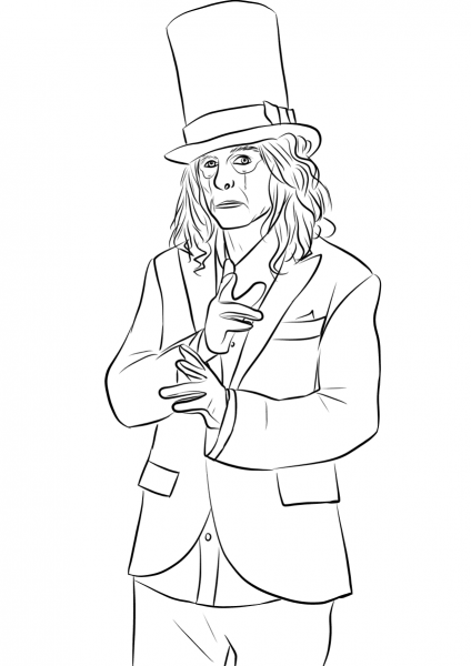 Alice Cooper coloring page image