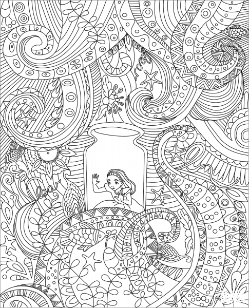 Alice in a Jar coloring page image