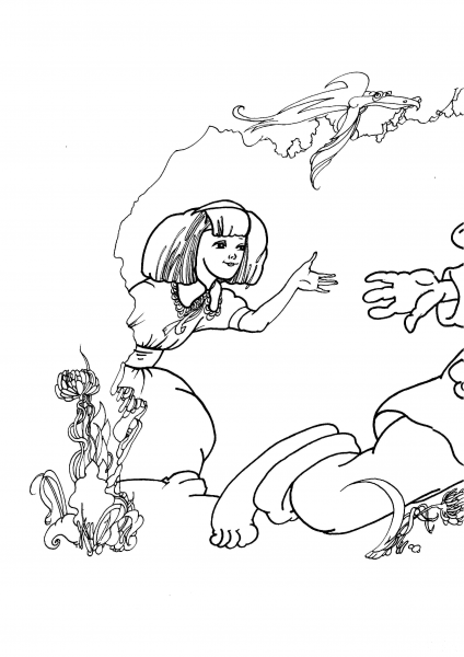 Alice In Wonderland  coloring page image
