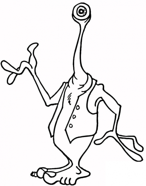 Alien  coloring page image
