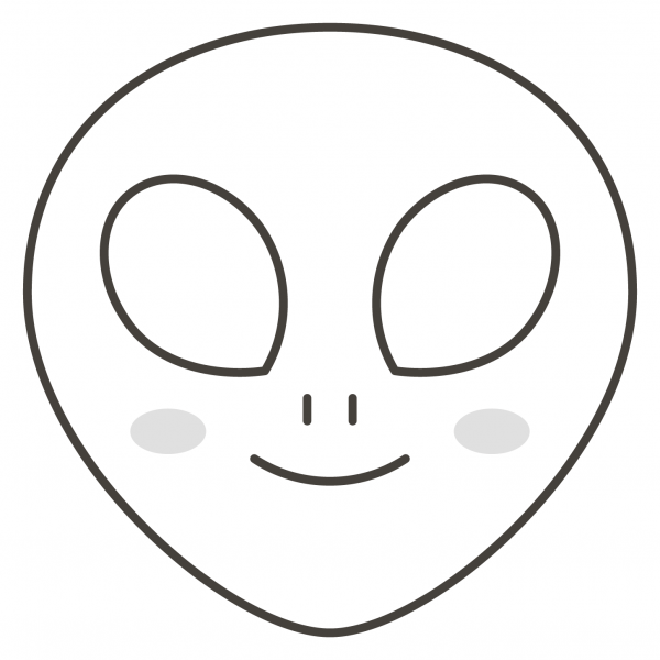 Alien coloring page image