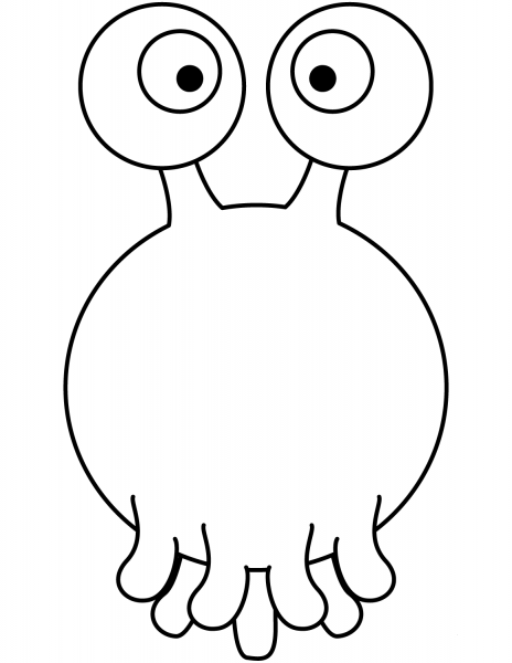 Alien coloring page image