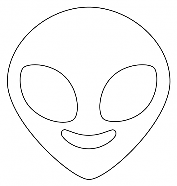 Alien Emoji coloring page image