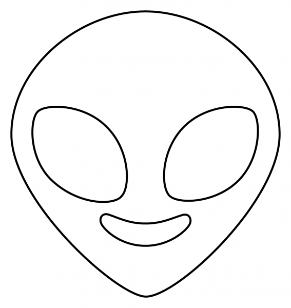 Alien Emoji coloring page image