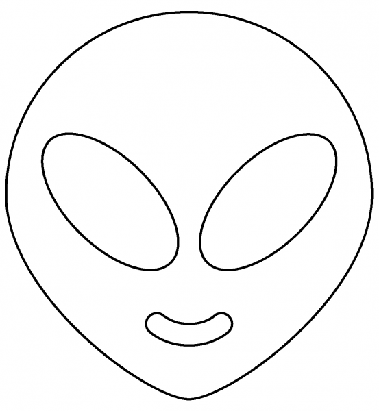 Alien Emoji coloring page image