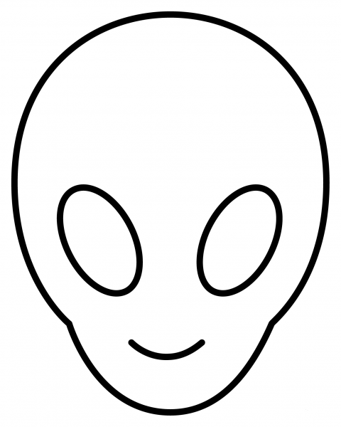 Alien Emoji coloring page image