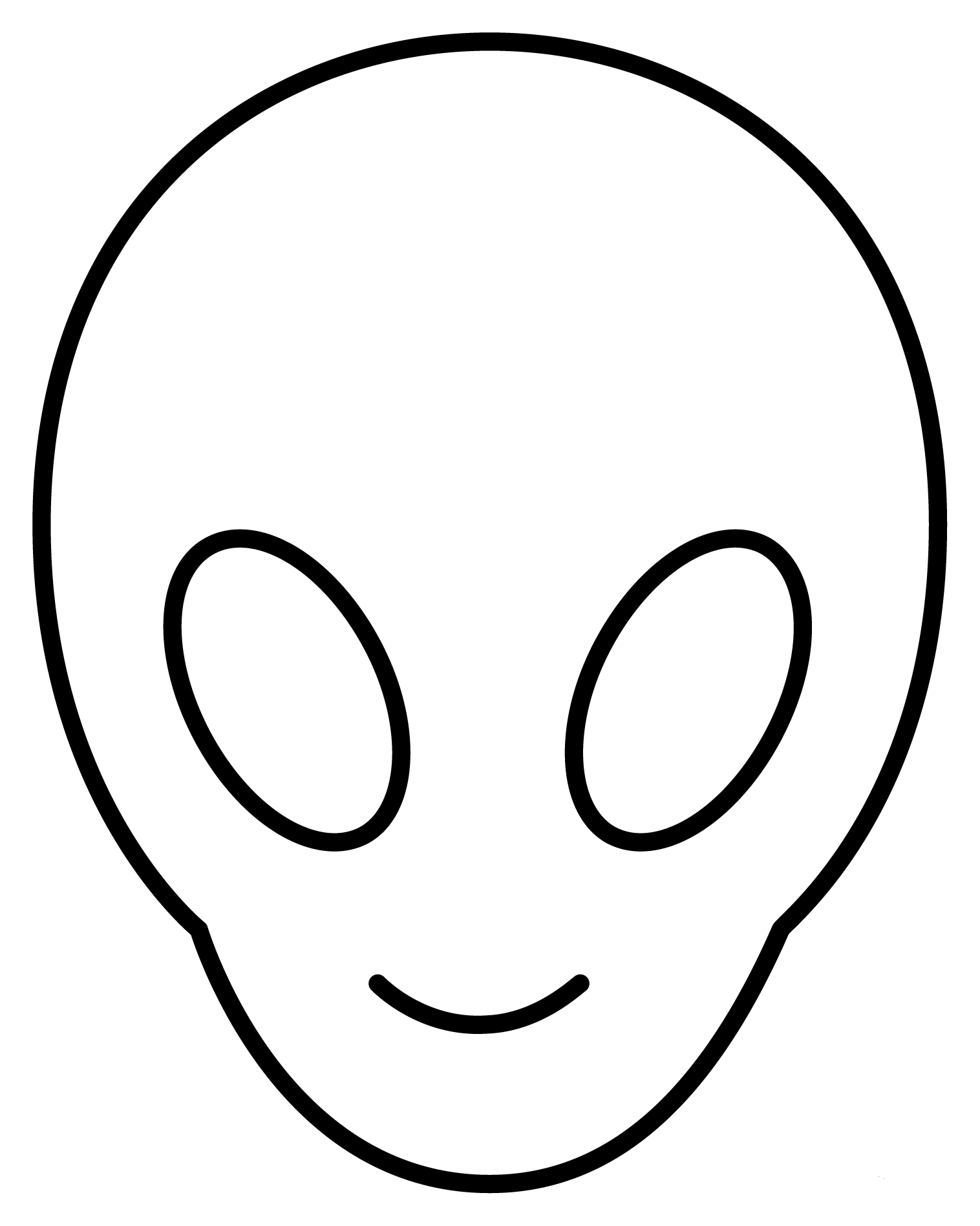 Alien Emoji coloring page - ColouringPages