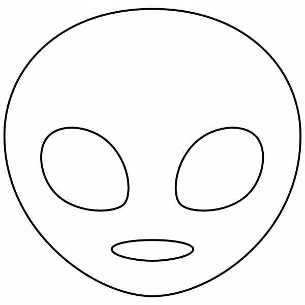 Alien Emoji coloring page image