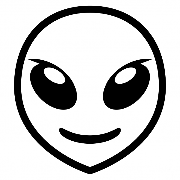 Alien Emoji coloring page image