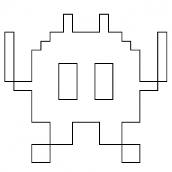 Alien Monster Emoji coloring page image