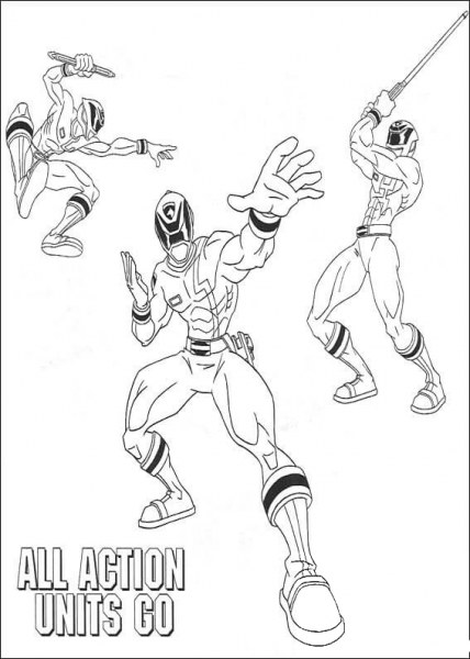 All Action Units Go  coloring page image