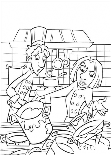 All Is Dirty In The Kitchen  coloring page image