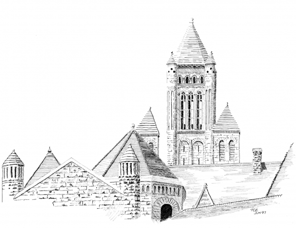 Allegheny Courthouse Jail coloring page image
