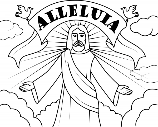 Alleluia coloring page image