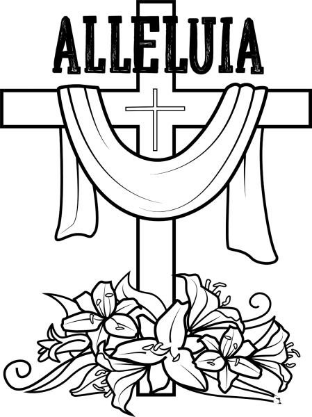 Alleluia coloring page image