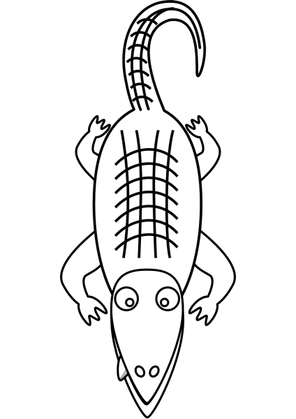 Alligator coloring page image