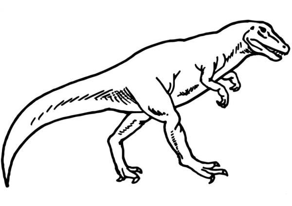 Allosaurus Dino coloring page image