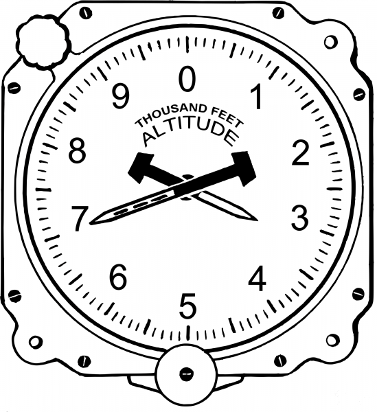 Altimeter coloring page image