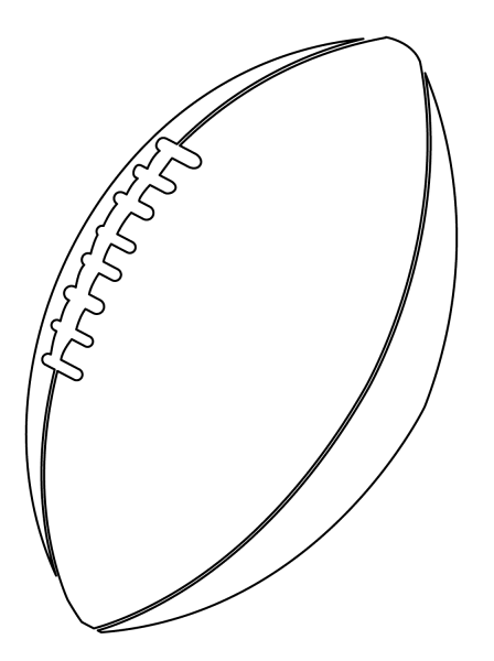 American Football Ball coloring page image