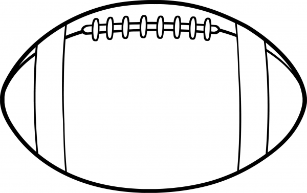 American Football Ball coloring page image
