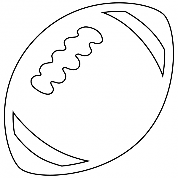 American Football Ball Emoji coloring page image