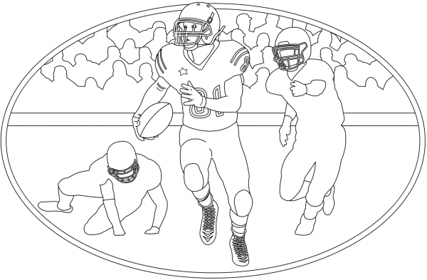 American Football coloring page image