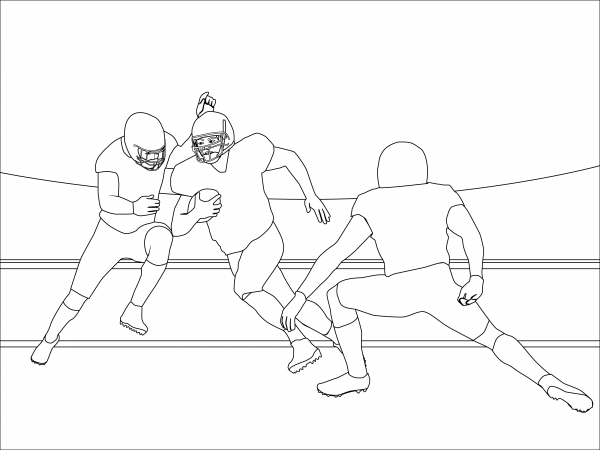 American Football coloring page image