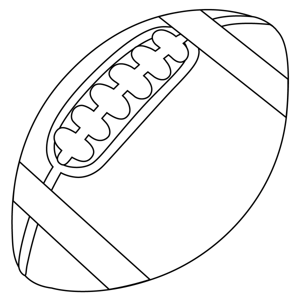 American Football Emoji coloring page image