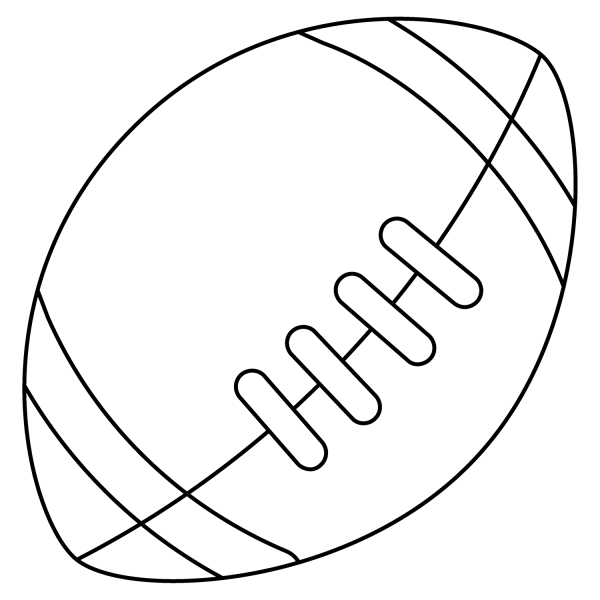 American Football Emoji coloring page image