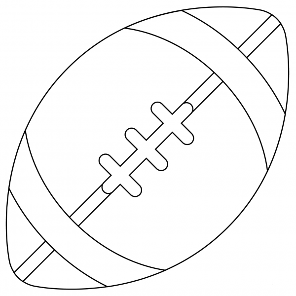 American Football Emoji coloring page image