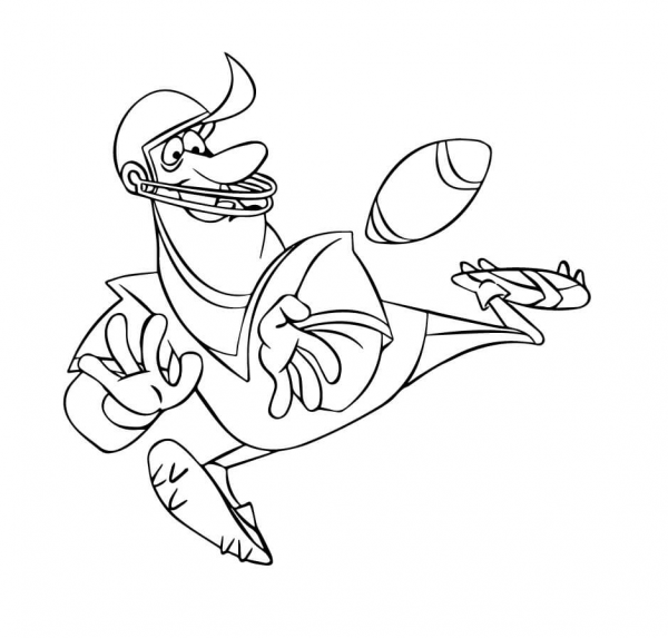 American Football Player coloring page image