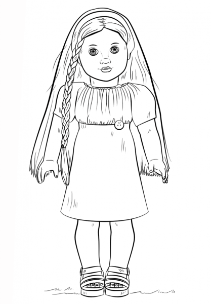 American Girl Doll Julie coloring page image