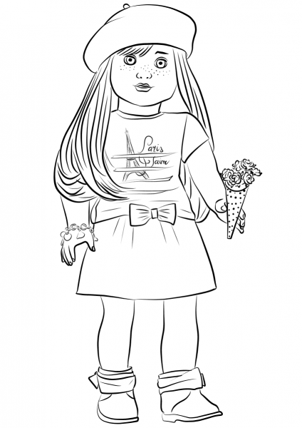 American Girl Grace Thomas coloring page image