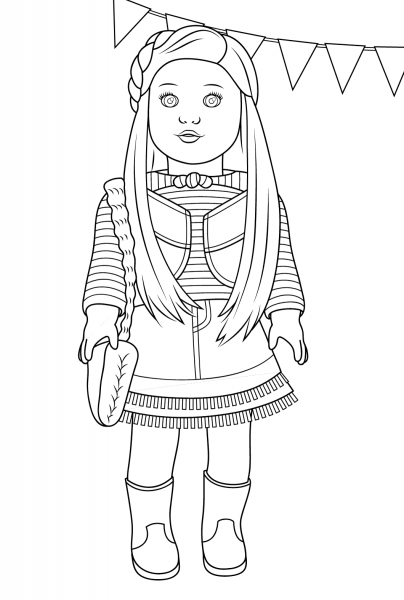 American Girl Mckenna coloring page image