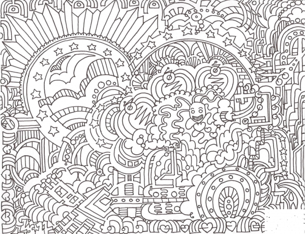 American Machine Doodle coloring page image