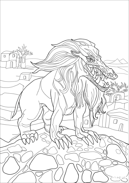 Ammit coloring page image