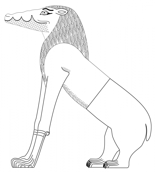 Ammit coloring page image