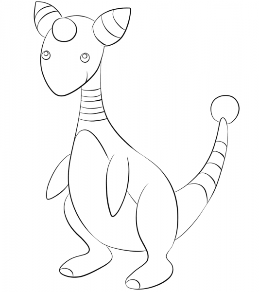 Ampharos coloring page image