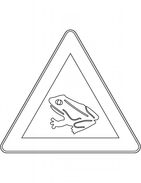 “Amphibians” Sign in Germany coloring page image