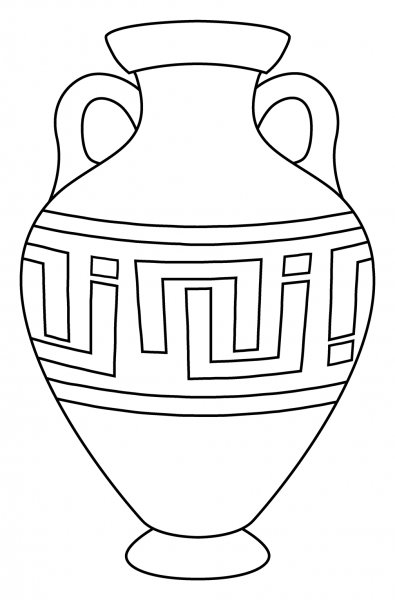 Amphora Emoji coloring page image