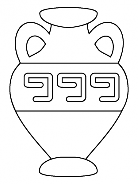 Amphora Emoji coloring page image