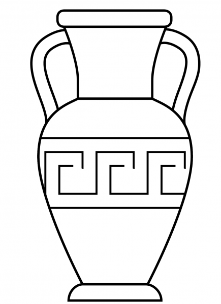 Amphora Emoji coloring page image
