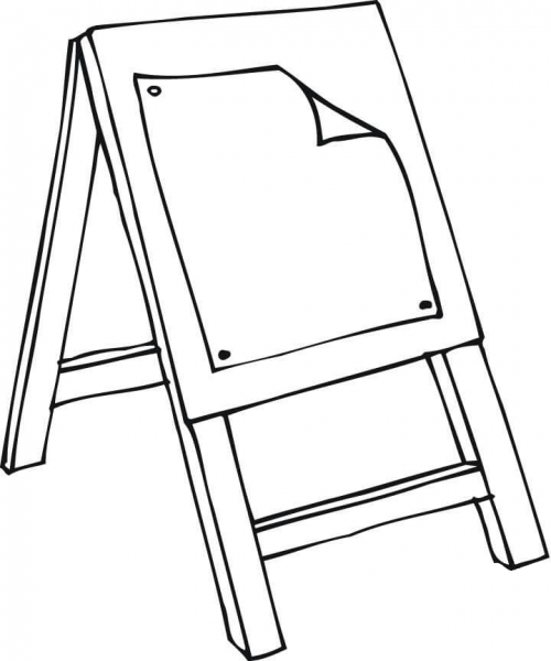 An Art Class Easel coloring page image